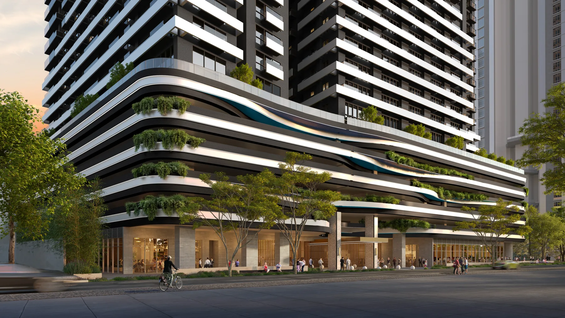The Wave Towers — Commercial Strip