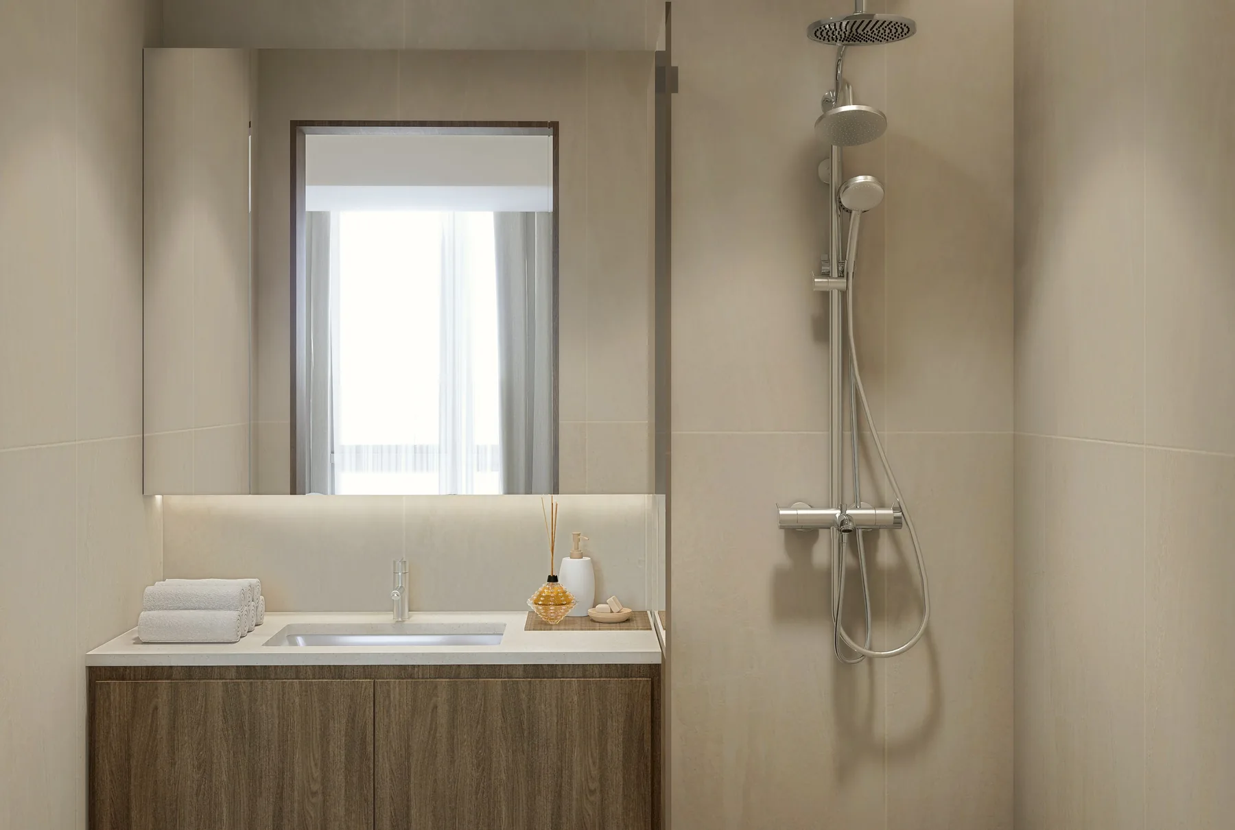 1 Bedroom architectural perspective — 1 BR Unit - View 11