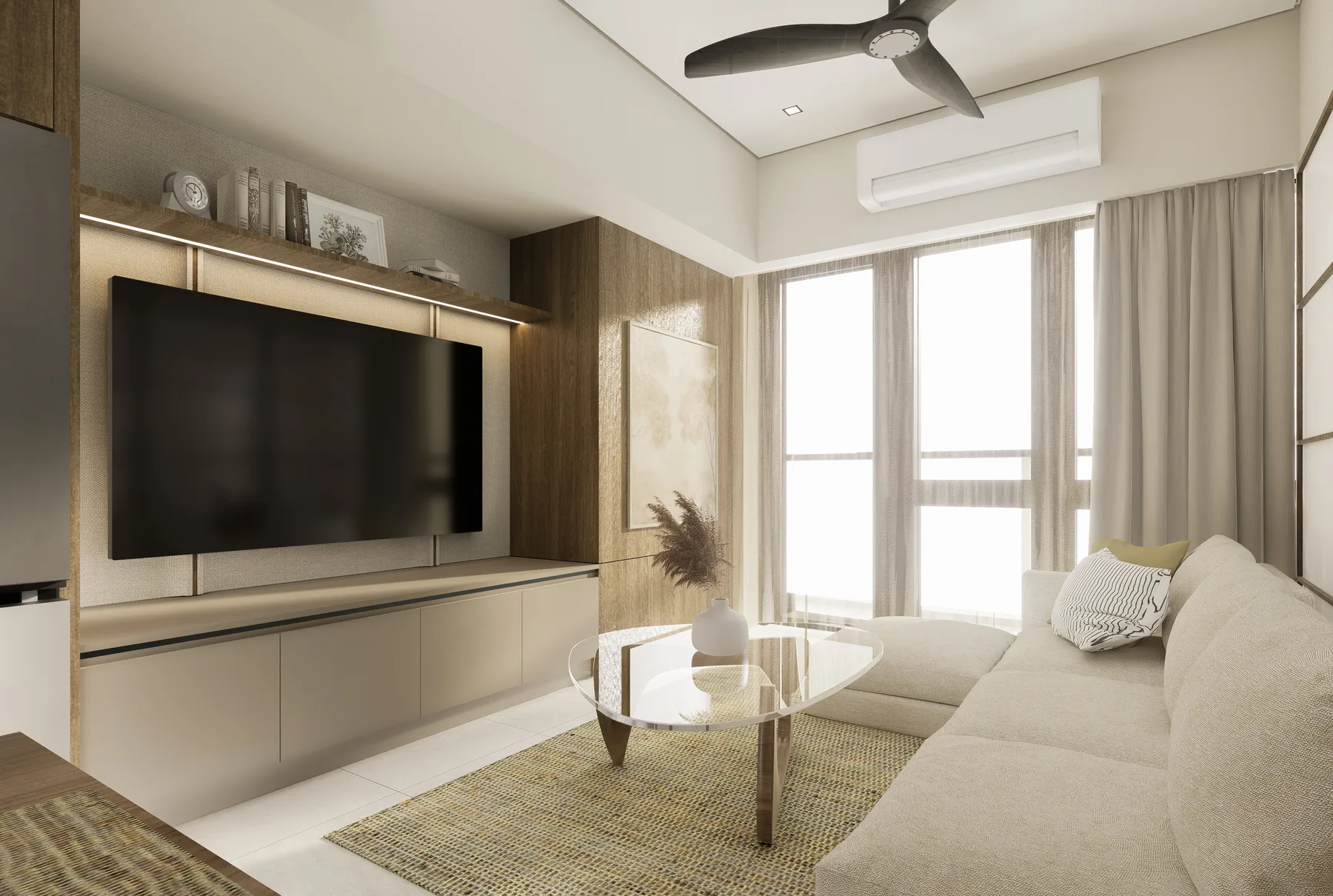 2 Bedroom architectural perspective — 2 BR Unit - View 03