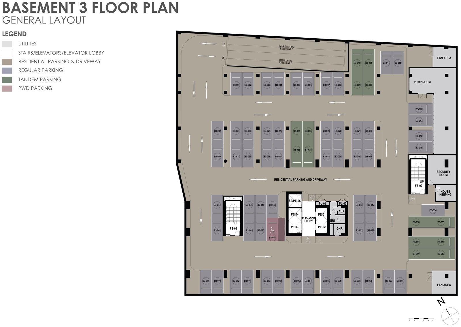 Basement 3 general layout plan