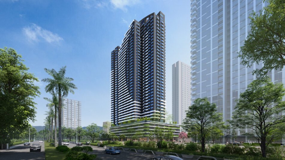 The Wave Towers from Cebu I.T. Park · Architect's perspective