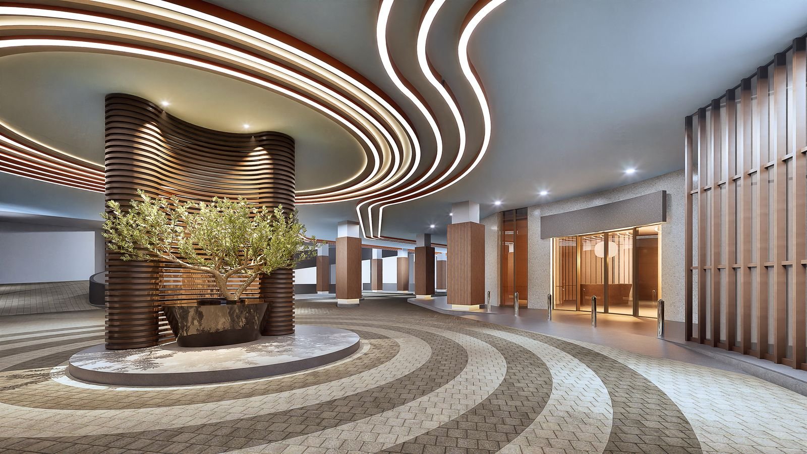 Drop-off Area — architect's perspective