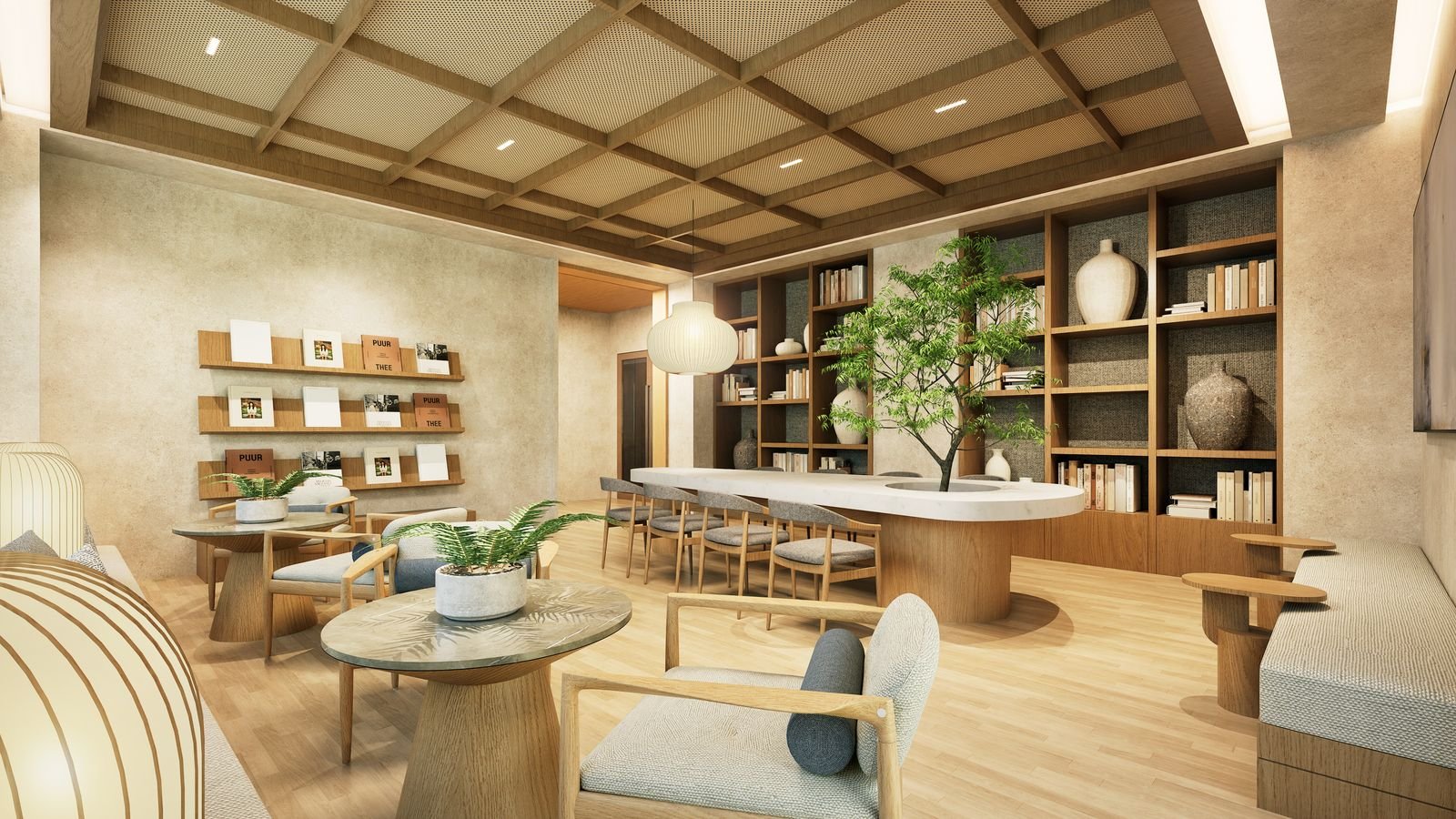 Library Lounge — architect's perspective