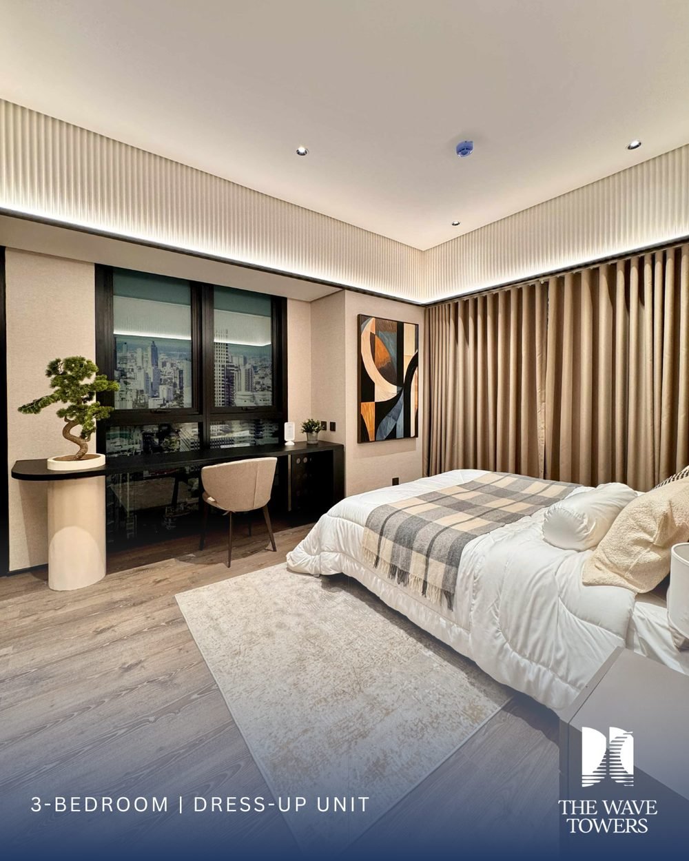 3 Bedroom dress-up unit — Bedroom with balcony outlook