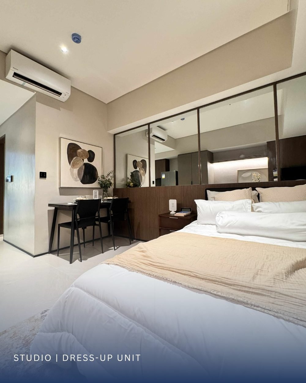 Studio dress-up unit — Sleeping and living area